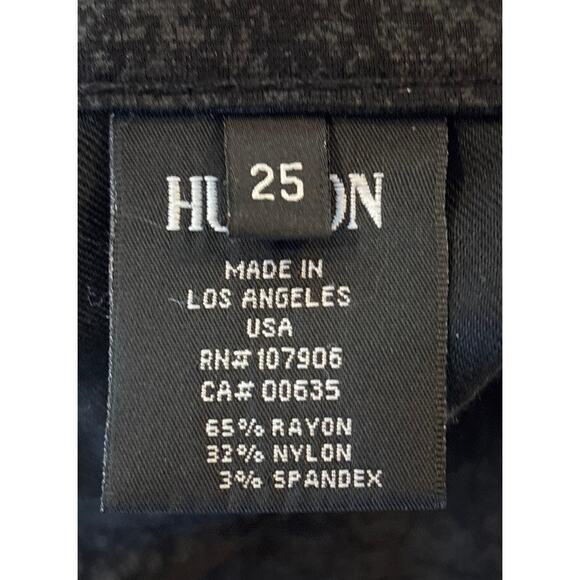 Hudson Nico Midrise Super Skinny Jeans Women’s 25 Echo Black Snake Print - Picture 7 of 10